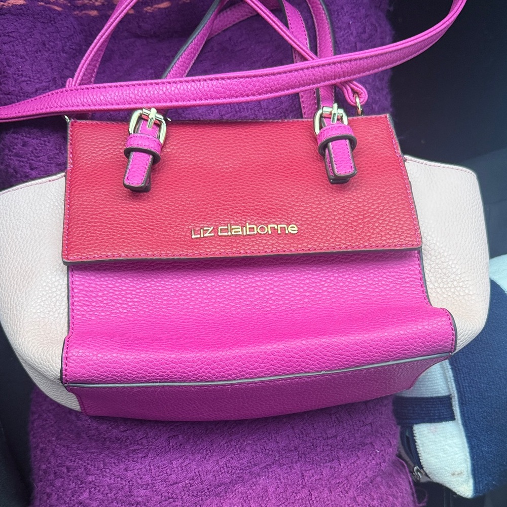 Liz Claiborne Red and Pink Crossbody Bag